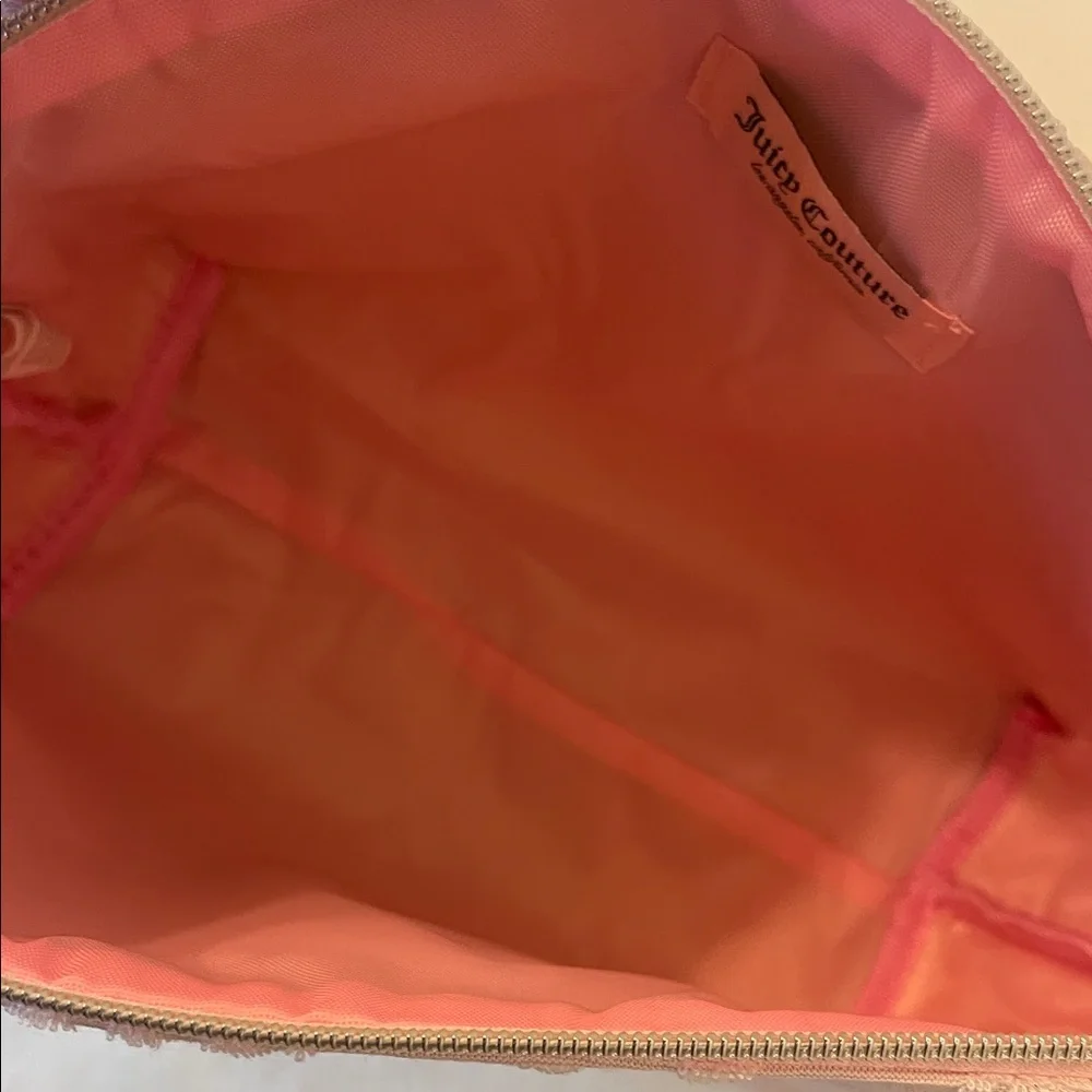Juicy Couture Light Pink Embossed Cosmetic Bag  NWT